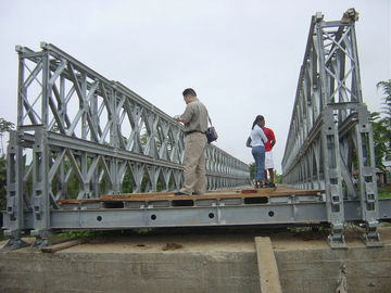 Stability Timber Deck Bailey Bridge temporary For pedestrian , galvanized
