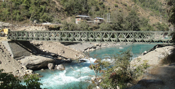 Bailey Bridge steel bridge with uniform isotropic material and excellent modulus of elasticity for stable load bearing