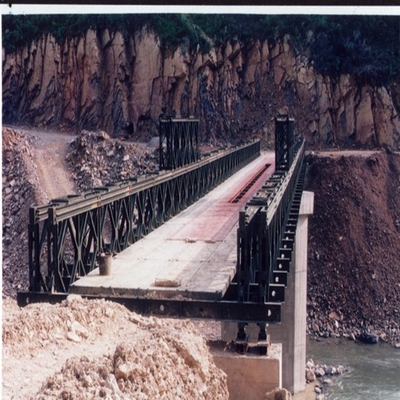 60t la structure métallique Bailey Truss Bridge Heavy Duty emploient avec la limite élastique de Q345b