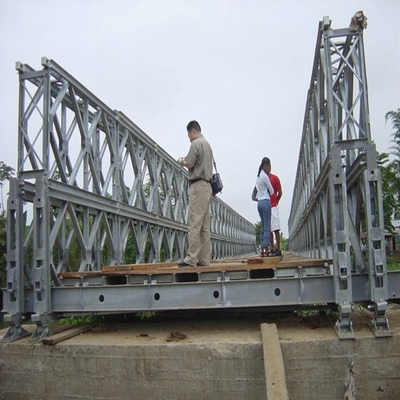 50t a dépisté la charge Bailey Bridge Prefabricated Galvanized Steel